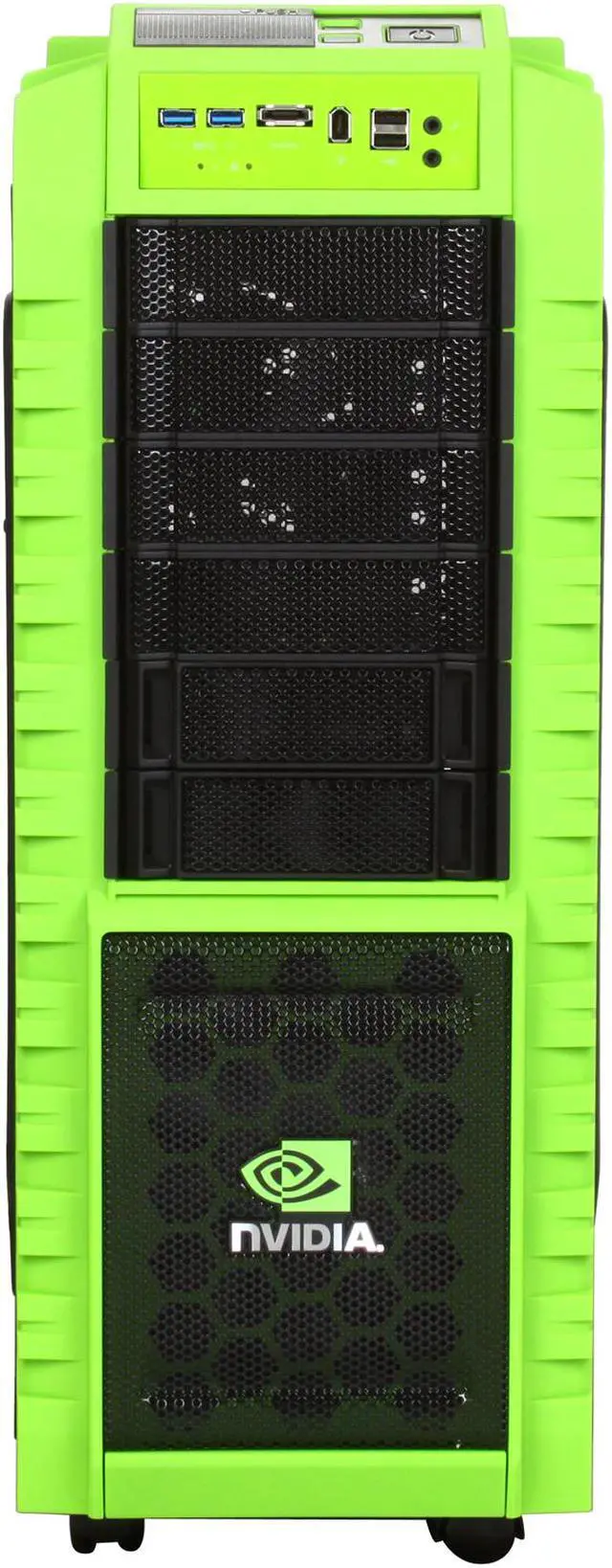 Alt view image 2 of 10 - Cooler Master HAF X nVidia Edition NV-942-KKN1 Green Steel / Plastic ATX Full Tower Computer Case