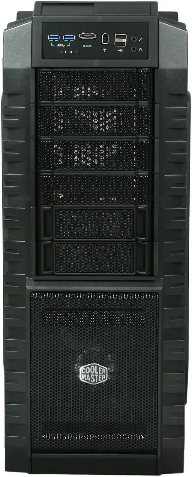 Alt view image 2 of 10 - Cooler Master HAF X Blue Edition - High Air Flow Full Tower Computer Case with Windowed Side Panel and USB 3.0