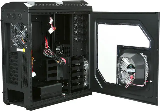 Alt view image 5 of 10 - Cooler Master HAF X Blue Edition - High Air Flow Full Tower Computer Case with Windowed Side Panel and USB 3.0