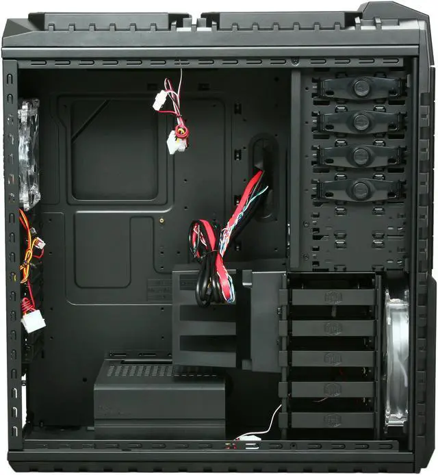Alt view image 6 of 10 - Cooler Master HAF X Blue Edition - High Air Flow Full Tower Computer Case with Windowed Side Panel and USB 3.0