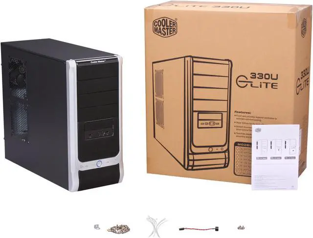 Alt view image 9 of 9 - Cooler Master Elite 330 Upgraded RC-330U-KKN1 Black Steel / Plastic ATX Mid Tower Computer Case