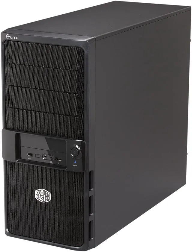 Alt view image 3 of 9 - Cooler Master Elite 335 Upgraded RC-335U-KKN1 Black Steel / Plastic ATX Mid Tower Computer Case