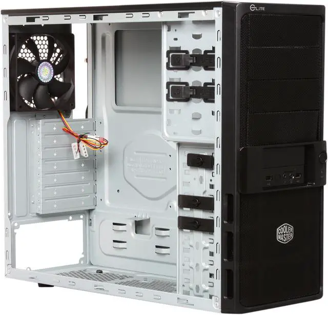 Alt view image 7 of 9 - Cooler Master Elite 335 Upgraded RC-335U-KKN1 Black Steel / Plastic ATX Mid Tower Computer Case