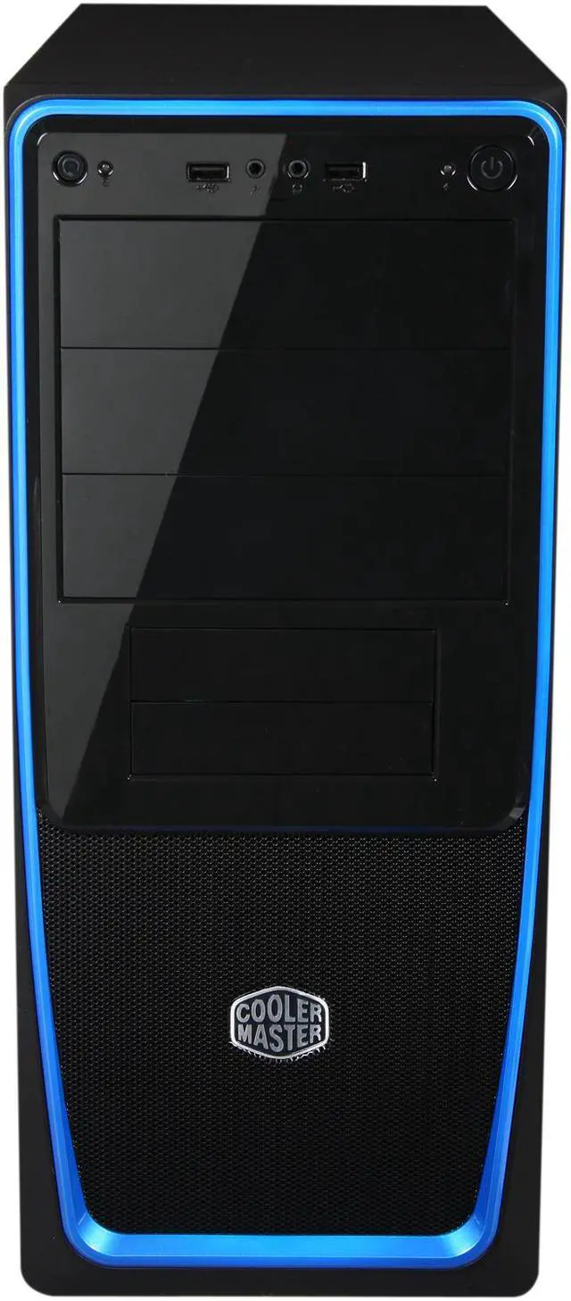 Alt view image 2 of 9 - Cooler Master Elite 311 - Mid Tower Computer Case with Windowed Side Panel and Blue Trim