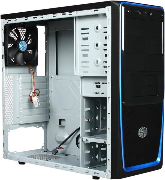 Alt view image 7 of 9 - Cooler Master Elite 311 - Mid Tower Computer Case with Windowed Side Panel and Blue Trim