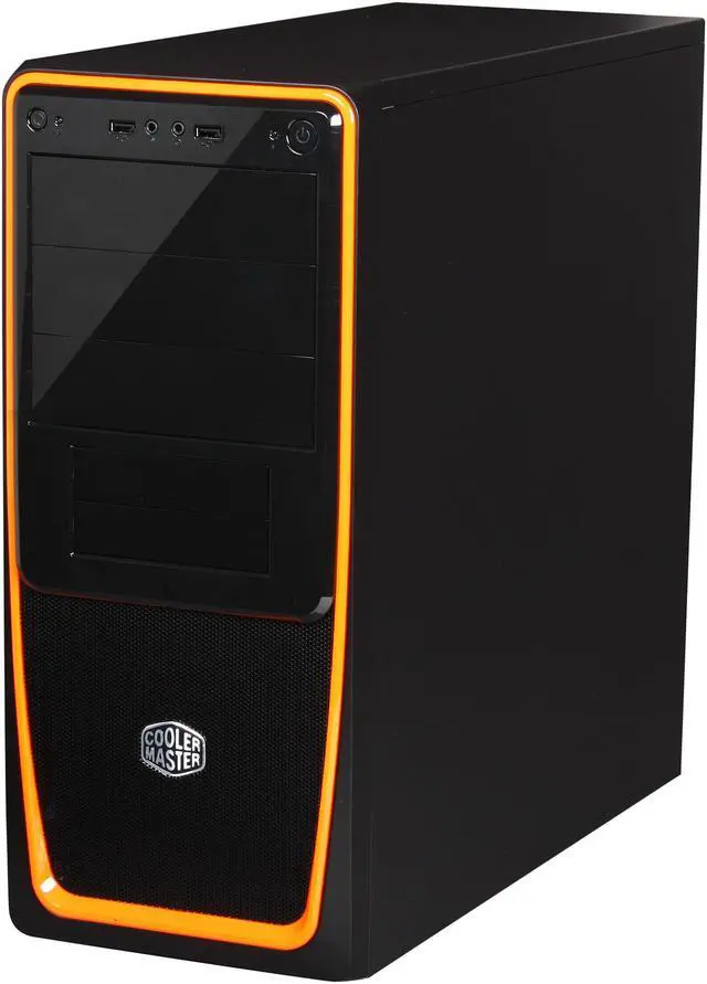 Alt view image 3 of 9 - Cooler Master Elite 311 RC-311B-OWN1 Orange Steel / Plastic ATX Mid Tower Computer Case