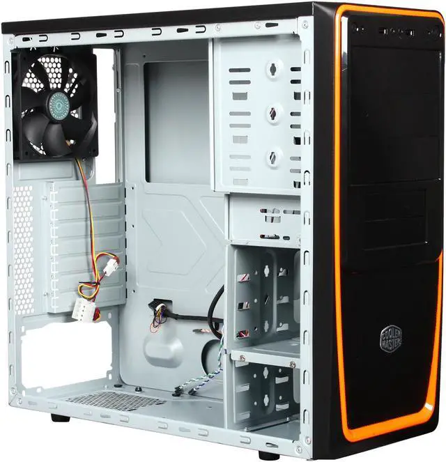 Alt view image 8 of 9 - Cooler Master Elite 311 RC-311B-OWN1 Orange Steel / Plastic ATX Mid Tower Computer Case