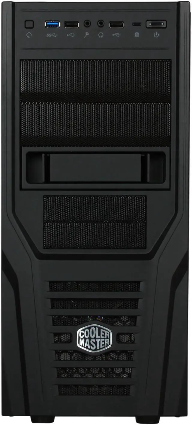Alt view image 3 of 7 - Cooler Master Elite 431 Plus - Mid Tower Computer Case with Windowed Side Panel and USB 3.0