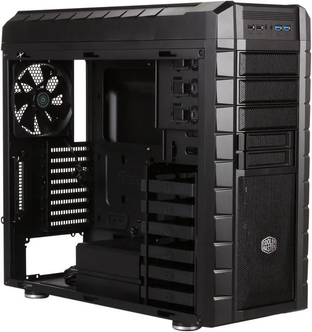 Alt view image 7 of 10 - Cooler Master HAF XM - High Air Flow Mid Tower Computer Case with USB 3.0 and Two External Drive Docks