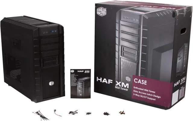 Alt view image 10 of 10 - Cooler Master HAF XM - High Air Flow Mid Tower Computer Case with USB 3.0 and Two External Drive Docks