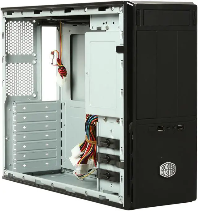 Alt view image 7 of 9 - Cooler Master Elite 361 - Mini Tower Computer Case with 350W Power Supply and Rotatable Logo