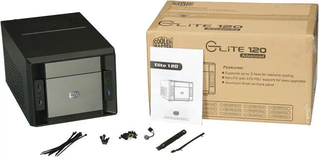 Alt view image 8 of 8 - Cooler Master Elite 120 Advanced - Mini-ITX Computer Case with USB 3.0 and Long Graphics Card Support - Black