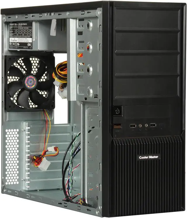 Alt view image 9 of 14 - Cooler Master Elite 350 - Mid Tower Computer Case with 500W Power Supply and Blue LED Light Strip