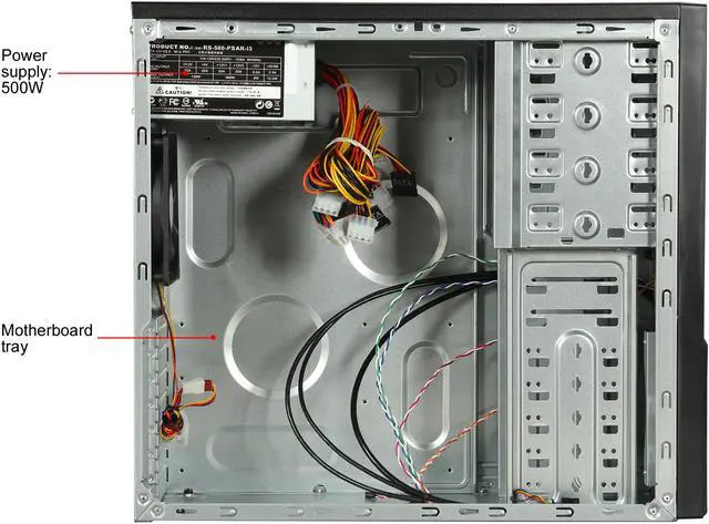 Alt view image 8 of 14 - Cooler Master Elite 350 - Mid Tower Computer Case with 500W Power Supply and Blue LED Light Strip