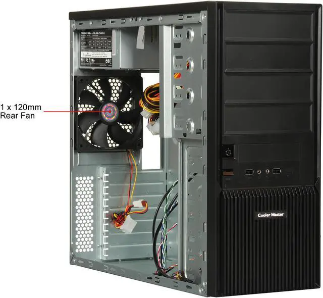 Alt view image 10 of 14 - Cooler Master Elite 350 - Mid Tower Computer Case with 500W Power Supply and Blue LED Light Strip