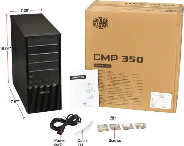 Alt view image 14 of 14 - Cooler Master Elite 350 - Mid Tower Computer Case with 500W Power Supply and Blue LED Light Strip