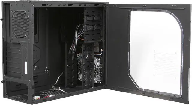 Alt view image 5 of 9 - Cooler Master Elite 430 Red Edition - Mid Tower Computer Case with Windowed Side Panel and All-Black Interior