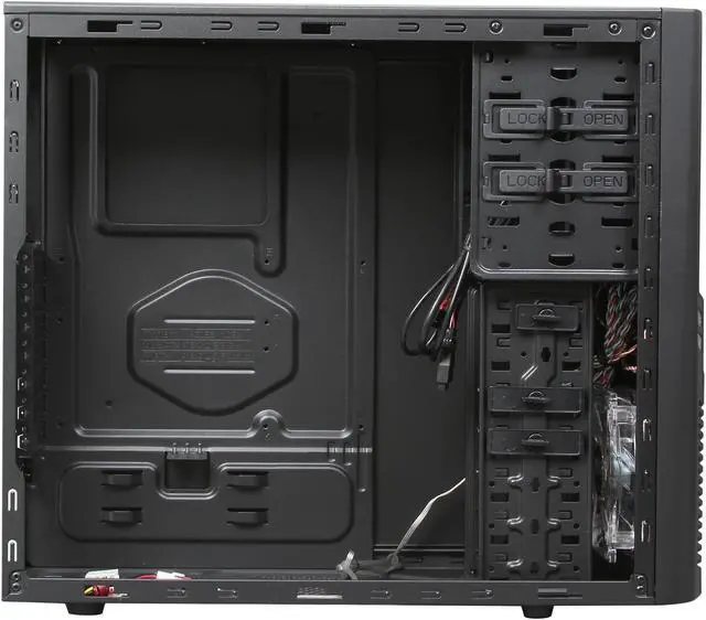 Alt view image 6 of 9 - Cooler Master Elite 430 Red Edition - Mid Tower Computer Case with Windowed Side Panel and All-Black Interior