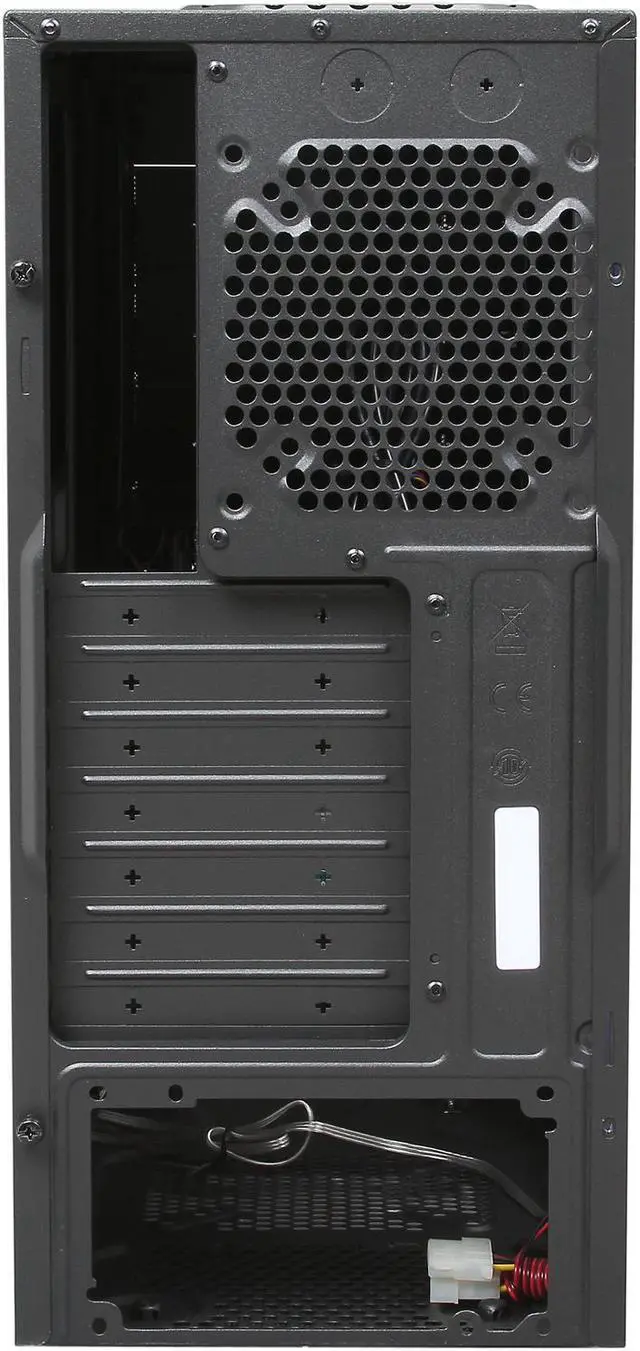 Alt view image 8 of 9 - Cooler Master Elite 430 Red Edition - Mid Tower Computer Case with Windowed Side Panel and All-Black Interior
