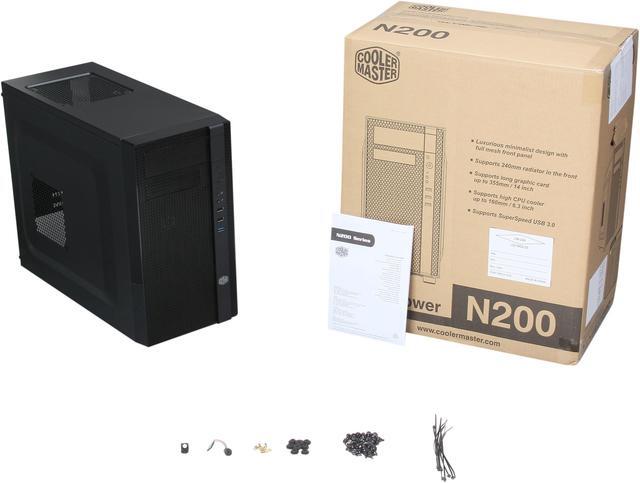 Alt view image 13 of 14 - Cooler Master N200 Micro-ATX Mini Tower with Front Mesh Ventilation, Minimal Design, 240mm Close-Loop AIO Support