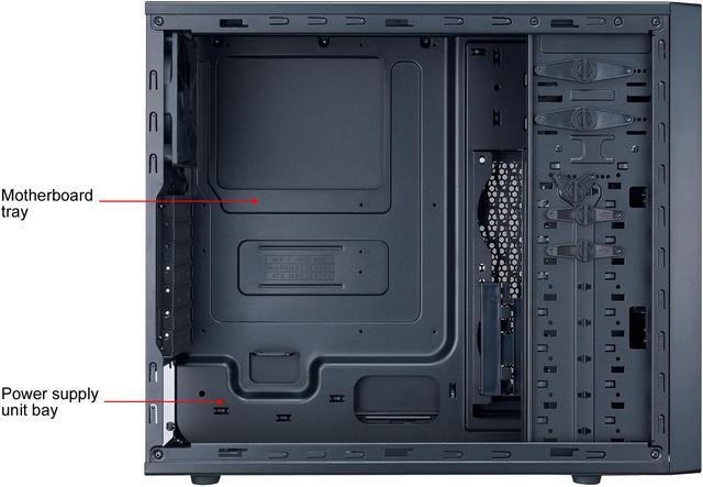 Alt view image 5 of 8 - Cooler Master N400 ATX Tower with Front Mesh Ventilation, Minimal Design, 240mm Close-Loop AIO Support