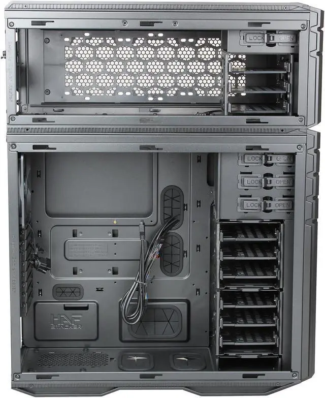 Alt view image 6 of 10 - Cooler Master HAF Stacker 935 Two-Piece Mod-Tower Computer Case with Top Compartment for Extra Storage Space, Water Cooling Support, or Mini-ITX System