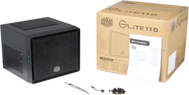 Alt view image 12 of 12 - COOLER MASTER Elite 110 RC-110-KKN2 Midnight Black Steel / Plastic Mini-ITX Tower Computer Case