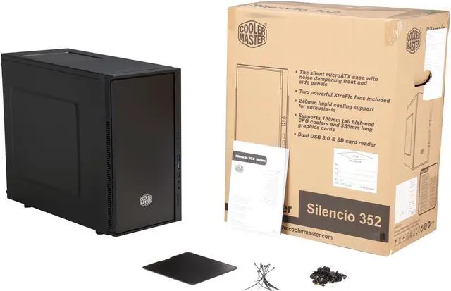 Alt view image 9 of 9 - Cooler Master Silencio 352 - Silent Micro ATX Computer Case with two fans, Sound Dampening Panels and Multiple Removable Air Filters