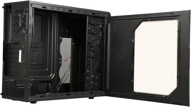 Alt view image 6 of 9 - Cooler Master N300 NSE-300-KWN1 Midnight Black Polymer, mesh front bezel ATX Mid Tower Computer Case Compatible with Standard ATX PS2 (not included) Power Supply