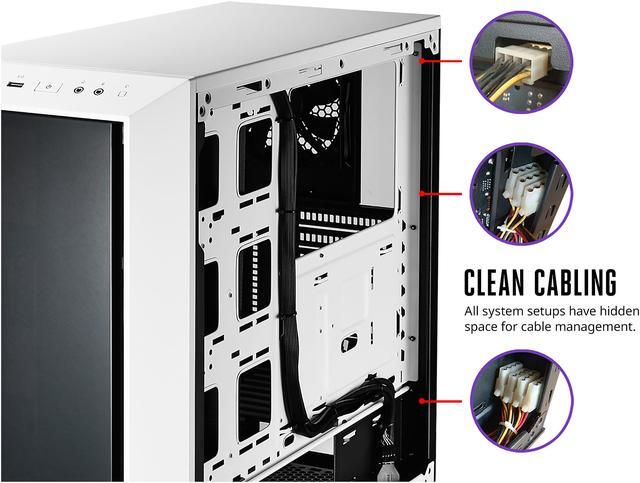 Alt view image 5 of 9 - Cooler Master MasterBox 5 Black & White Mid-tower with Internal Configuration, 6 Routing Cut-outs, Support Up to E-ATX Motherboard, 9 SSD mount positions and 7 Expansion Slots