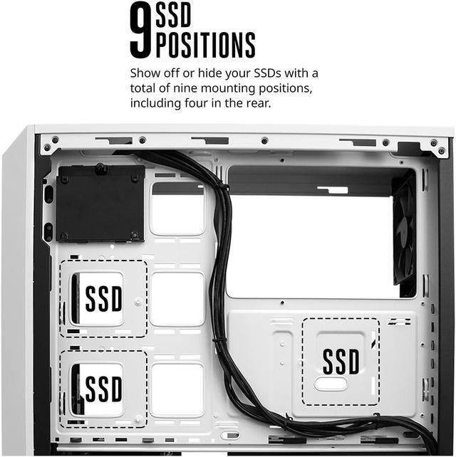Alt view image 7 of 9 - Cooler Master MasterBox 5 Black & White Mid-tower with Internal Configuration, 6 Routing Cut-outs, Support Up to E-ATX Motherboard, 9 SSD mount positions and 7 Expansion Slots