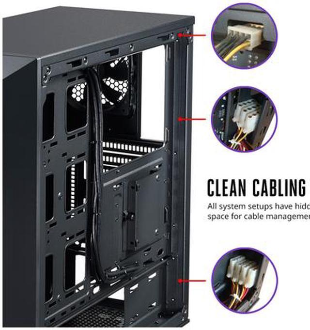 Alt view image 2 of 9 - Cooler Master MasterBox 5 Black Mid-tower with Internal Configuration, Six Routing Cut-outs, Nine SSD mount positions and Seven Expansion Slots