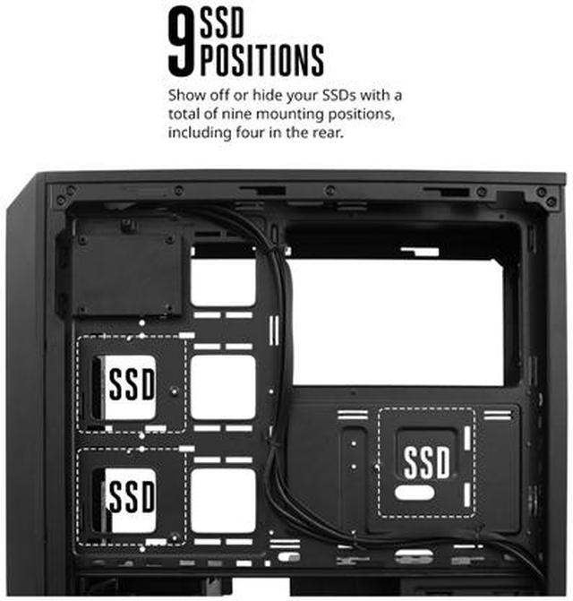 Alt view image 4 of 9 - Cooler Master MasterBox 5 Black Mid-tower with Internal Configuration, Six Routing Cut-outs, Nine SSD mount positions and Seven Expansion Slots
