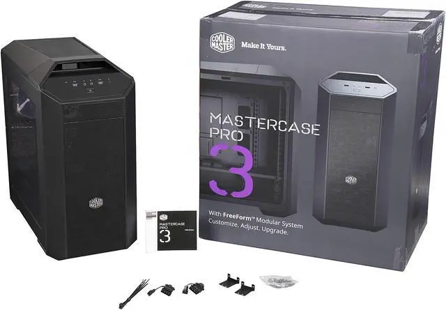 Alt view image 11 of 11 - MasterCase Pro 3 Micro-ATX with FreeForm Modular System, Sliding Clip-and-click Panel, Removable Dual Chamber, Dual GPU Support and Modular Cooling Brackets by Cooler Master