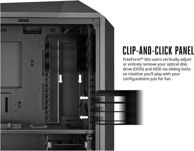 Alt view image 8 of 11 - MasterCase Pro 3 Micro-ATX with FreeForm Modular System, Sliding Clip-and-click Panel, Removable Dual Chamber, Dual GPU Support and Modular Cooling Brackets by Cooler Master