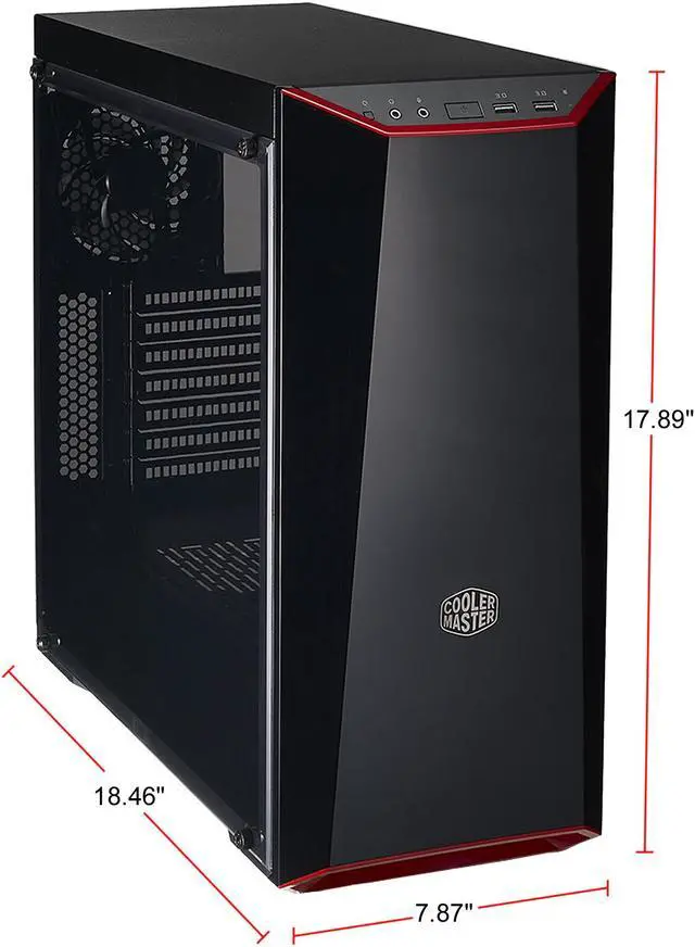Alt view image 9 of 14 - Cooler Master MasterBox Lite 5 ATX Mid-Tower w/ Front DarkMirror Panel, 3 Customize Color Trims, & Transparent Acrylic Side Panel