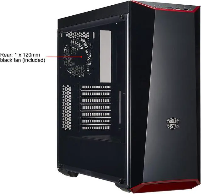 Alt view image 2 of 14 - Cooler Master MasterBox Lite 5 ATX Mid-Tower w/ Front DarkMirror Panel, 3 Customize Color Trims, & Transparent Acrylic Side Panel