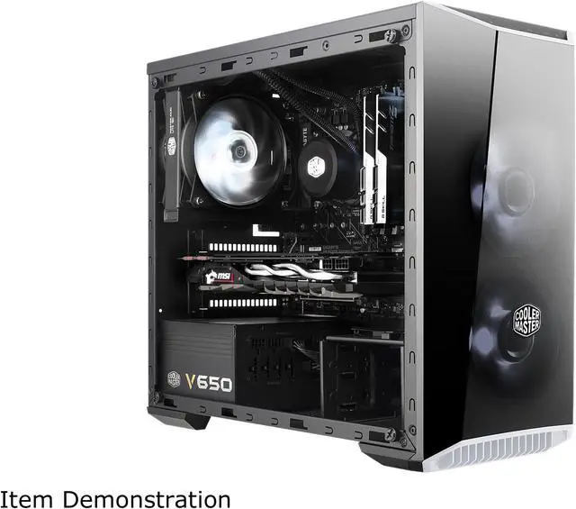 Alt view image 3 of 17 - Cooler Master MasterBox Lite 3.1 Micro-ATX Tower with Front Dark Mirror Panel, 3 Customize Color Trims & Transparent Acrylic Side Panel