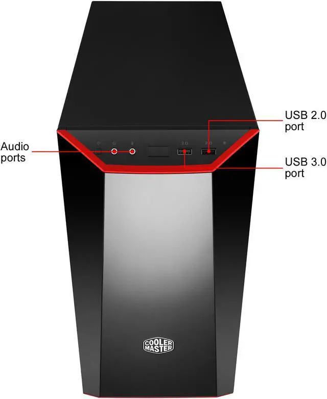 Alt view image 7 of 17 - Cooler Master MasterBox Lite 3.1 Micro-ATX Tower with Front Dark Mirror Panel, 3 Customize Color Trims & Transparent Acrylic Side Panel