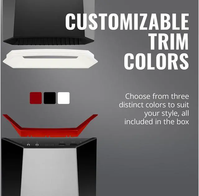 Alt view image 12 of 16 - Cooler Master MasterBox Lite 3.1 TG mATX Case with Dark Mirror Front Panel, Tempered Glass Side Panel Customizable Trim Colors