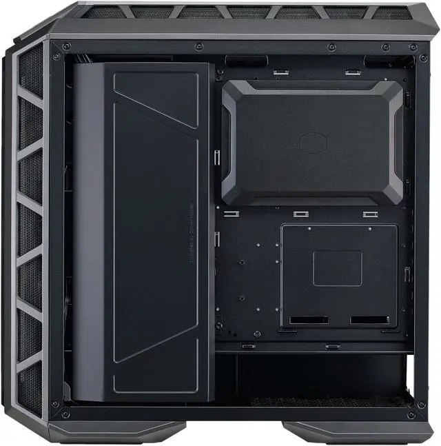 Alt view image 10 of 11 - MasterCase H500P ATX Mid-Tower Case with two 200mm RGB fans in the front, light grey tinted tempered glass side panel, cable management covers and up to 360mm radiator support by Cooler Master