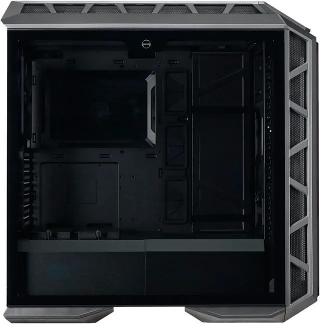 Alt view image 8 of 11 - MasterCase H500P ATX Mid-Tower Case with two 200mm RGB fans in the front, light grey tinted tempered glass side panel, cable management covers and up to 360mm radiator support by Cooler Master