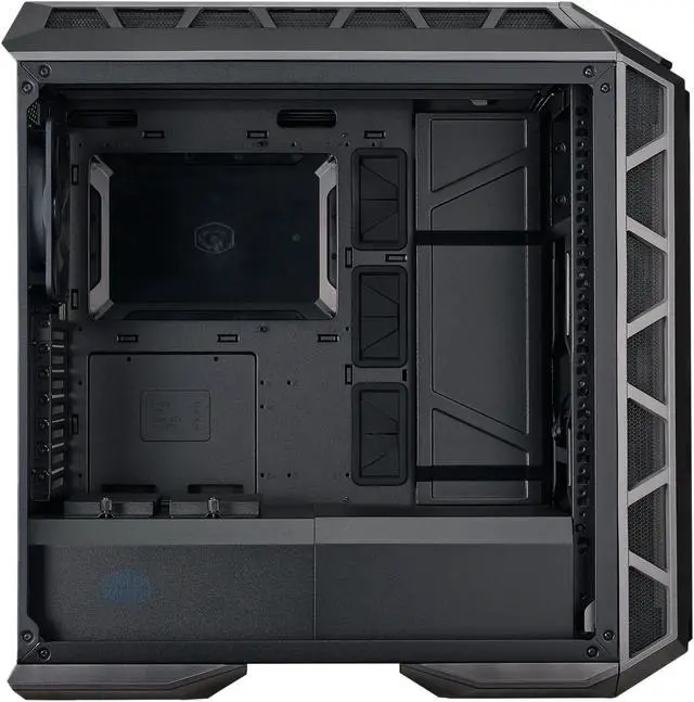 Alt view image 7 of 11 - MasterCase H500P ATX Mid-Tower Case with two 200mm RGB fans in the front, light grey tinted tempered glass side panel, cable management covers and up to 360mm radiator support by Cooler Master