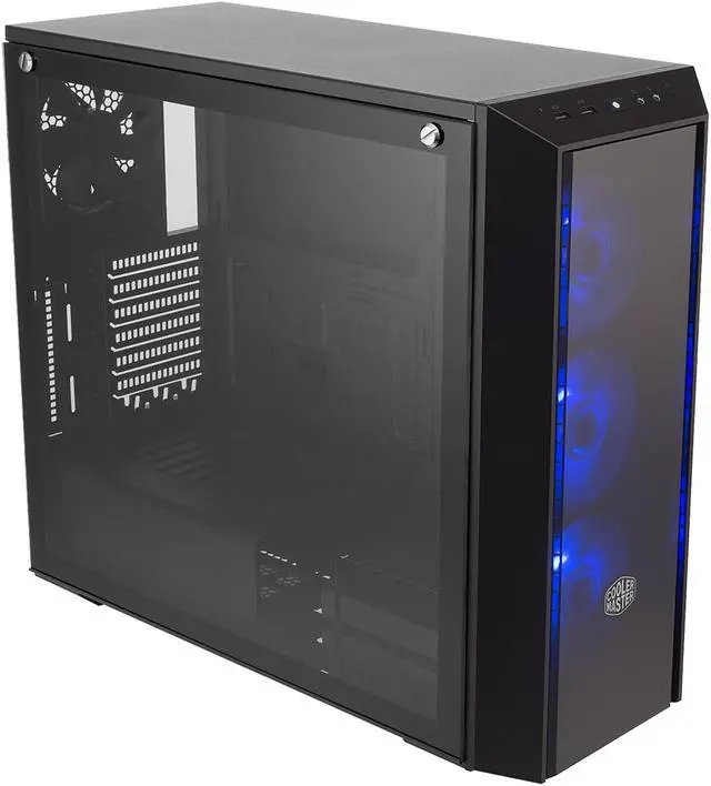 Alt view image 4 of 13 - Cooler Master MasterBox Pro 5 RGB ATX Mid-Tower w/ Front DarkMirror Panel, Tempered Glass Side Panel & 3 x 120mm RGB Fans w/1 to 3 Splitter Cable