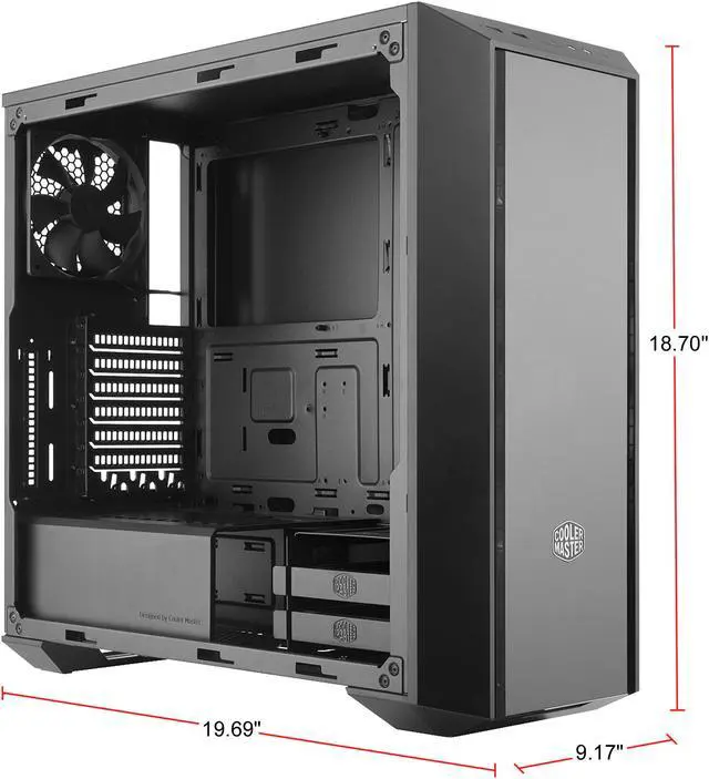 Alt view image 8 of 13 - Cooler Master MasterBox Pro 5 RGB ATX Mid-Tower w/ Front DarkMirror Panel, Tempered Glass Side Panel & 3 x 120mm RGB Fans w/1 to 3 Splitter Cable