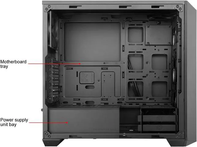 Alt view image 10 of 13 - Cooler Master MasterBox Pro 5 RGB ATX Mid-Tower w/ Front DarkMirror Panel, Tempered Glass Side Panel & 3 x 120mm RGB Fans w/1 to 3 Splitter Cable