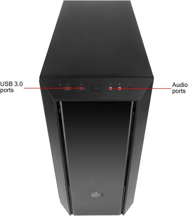 Alt view image 12 of 13 - Cooler Master MasterBox Pro 5 RGB ATX Mid-Tower w/ Front DarkMirror Panel, Tempered Glass Side Panel & 3 x 120mm RGB Fans w/1 to 3 Splitter Cable