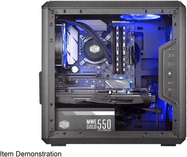 Alt view image 13 of 19 - Cooler Master MasterBox Q300L Micro ATX Tower w/ Magnetic Design Dust Filter, Transparent Acrylic Side Panel, Adjustable I/O & Fully Ventilated for Airflow, MCB-Q300L-KANN-S00