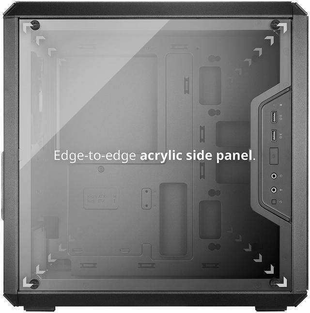 Alt view image 12 of 19 - Cooler Master MasterBox Q300L Micro ATX Tower w/ Magnetic Design Dust Filter, Transparent Acrylic Side Panel, Adjustable I/O & Fully Ventilated for Airflow, MCB-Q300L-KANN-S00