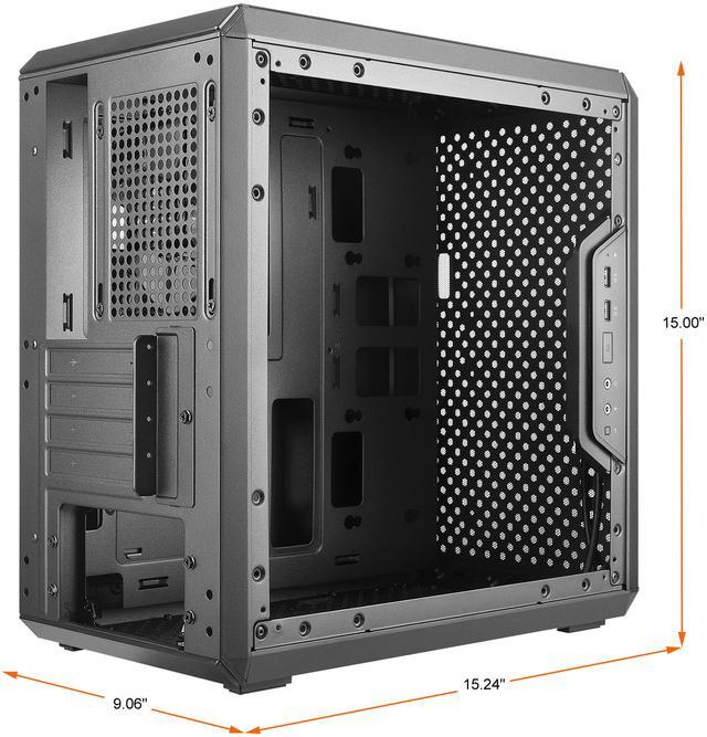 Alt view image 15 of 19 - Cooler Master MasterBox Q300L Micro ATX Tower w/ Magnetic Design Dust Filter, Transparent Acrylic Side Panel, Adjustable I/O & Fully Ventilated for Airflow, MCB-Q300L-KANN-S00